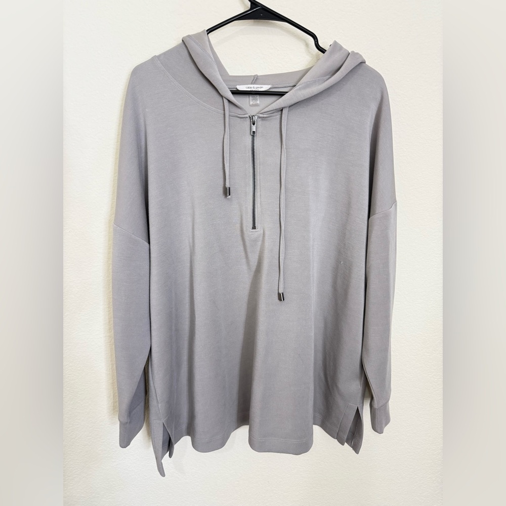 CABLE & GAUGE STUDIO lightweight pullover hoodie